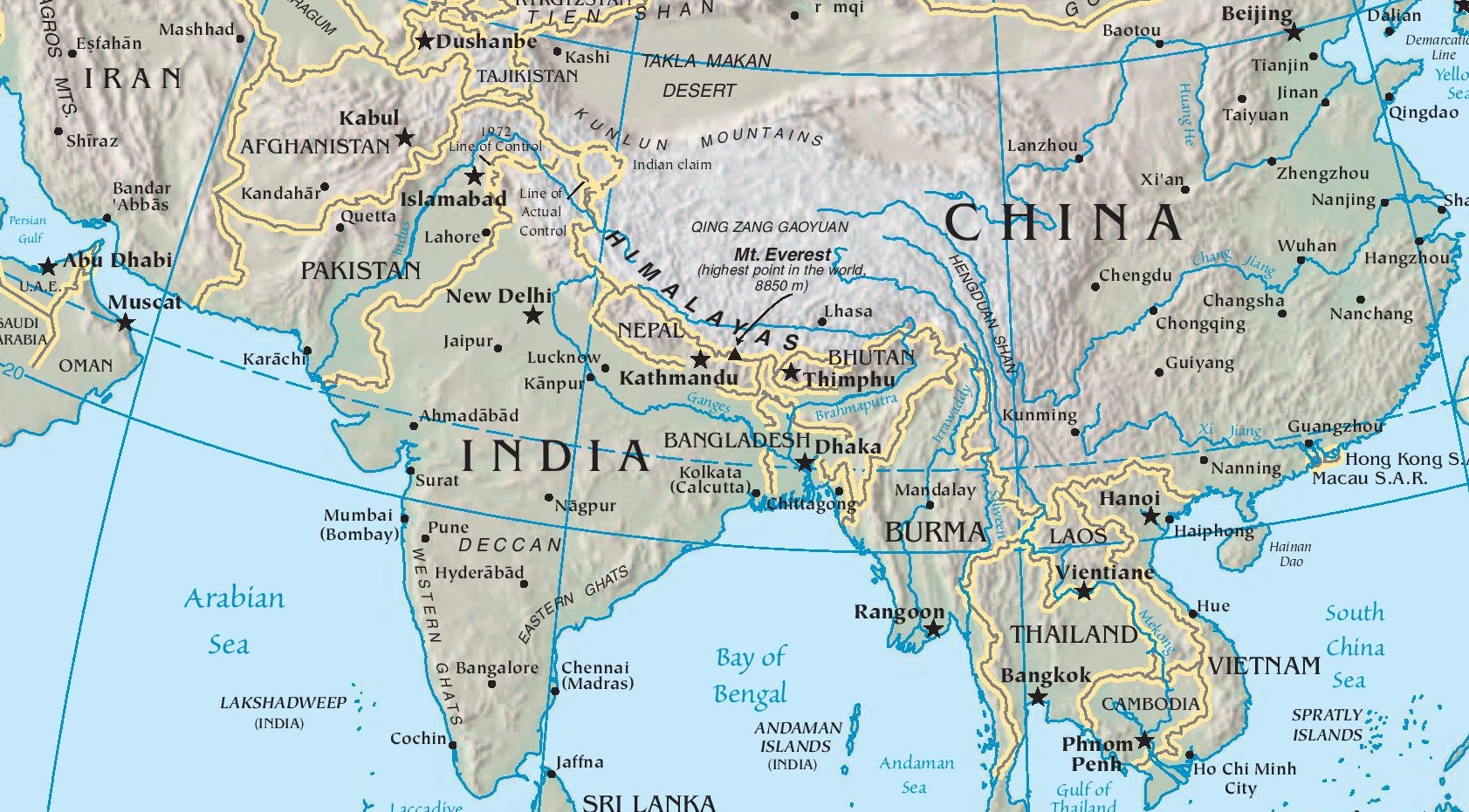 ou est lhimalaya sur une carte