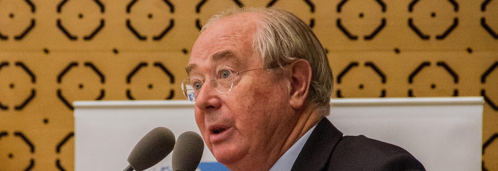 Jean Bizet, sénateur de la Manche, président de la commission des affaires européennes du Sénat